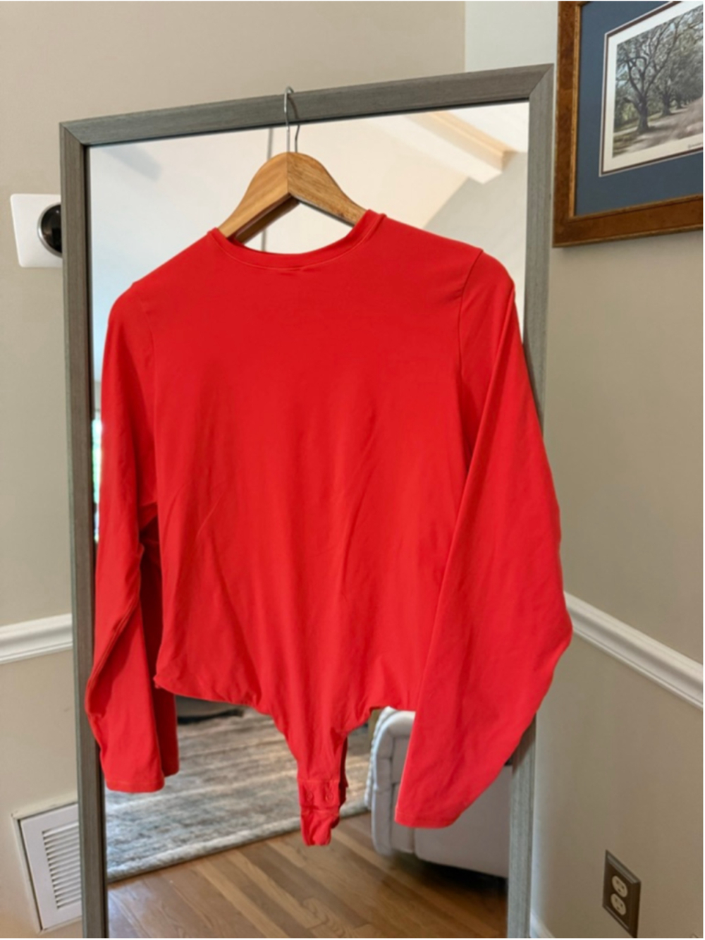 Women's SKIMS Red Long Sleeve Bodysuit Plus Size 2X - Picture 3 of 5